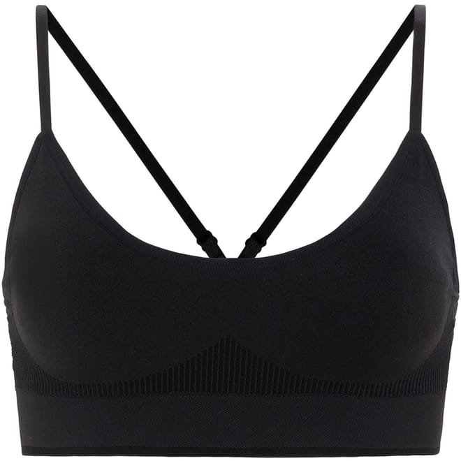 Cropped Scoop Neck Snug Fit Bra
