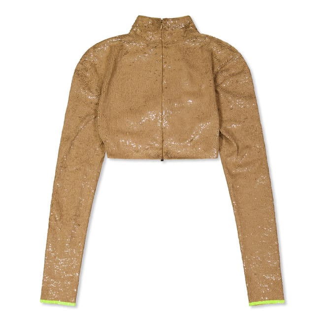 Cropped Turtleneck Slim Fit T-Shirt