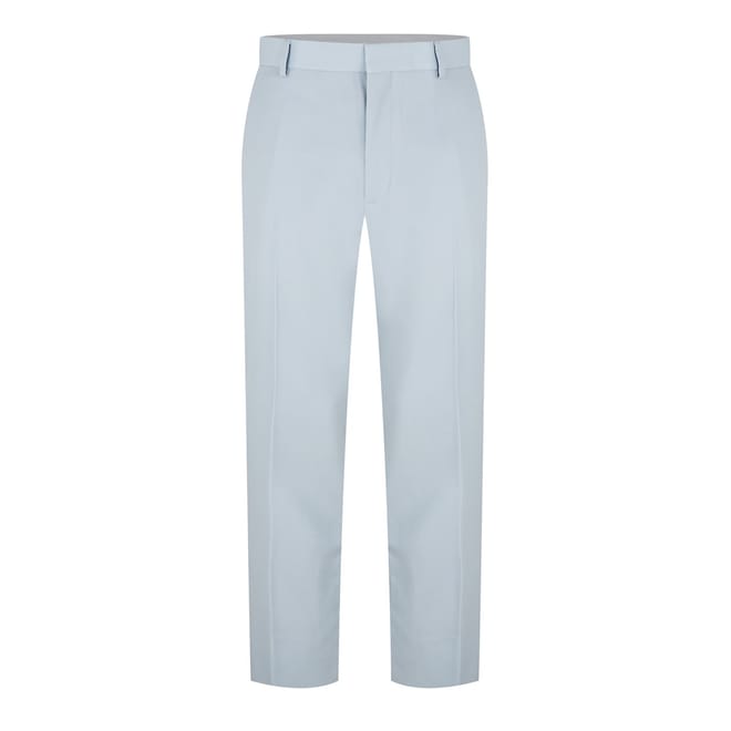 Slim Straight Leg Solid Patterned Pants