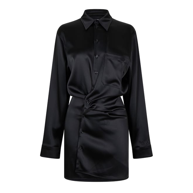 Collared Neck Mini Shirtdress