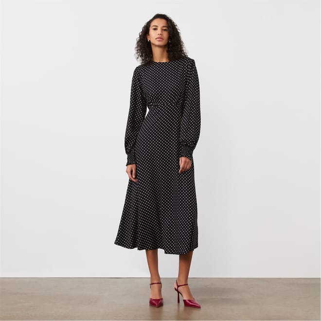 Kimmy Crew Neck Midi A-Line Dress