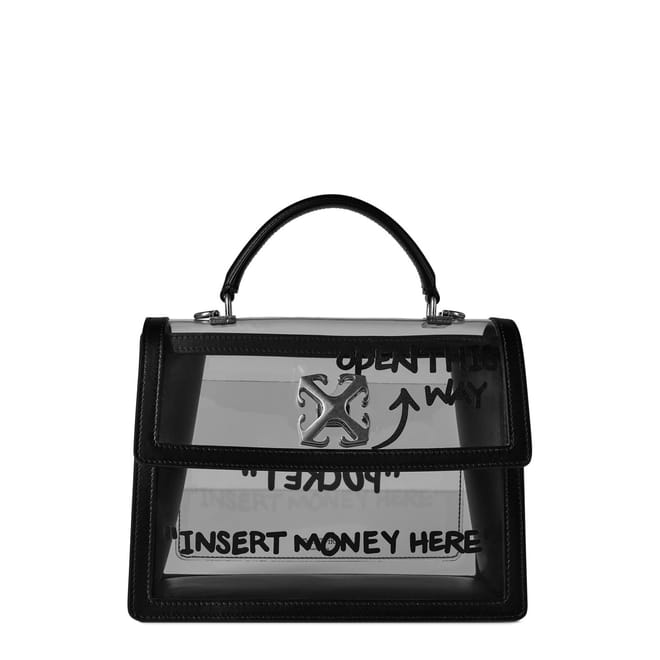 Lettering Graphic Print Top Handle Handbag