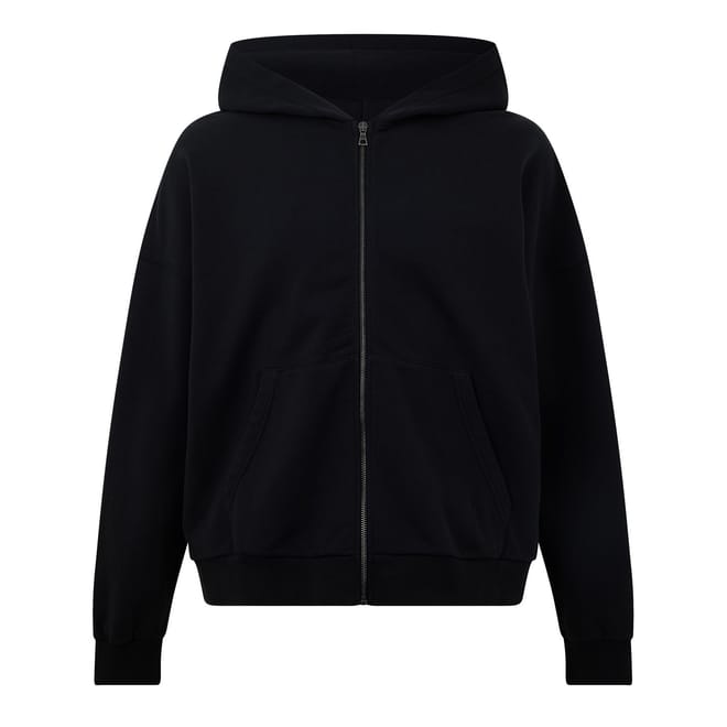Curved Logo Zip Hoodie