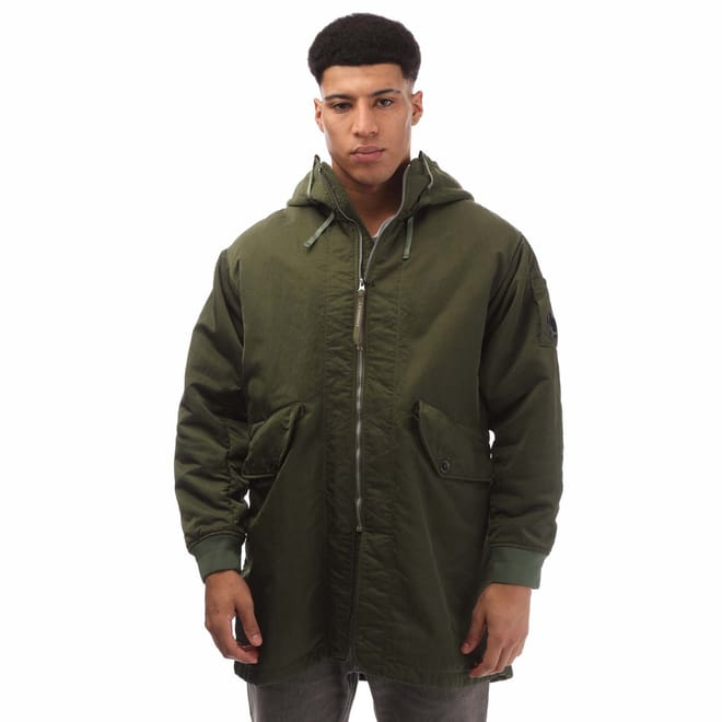 Nylon B Lined Hooded Parka Jacket