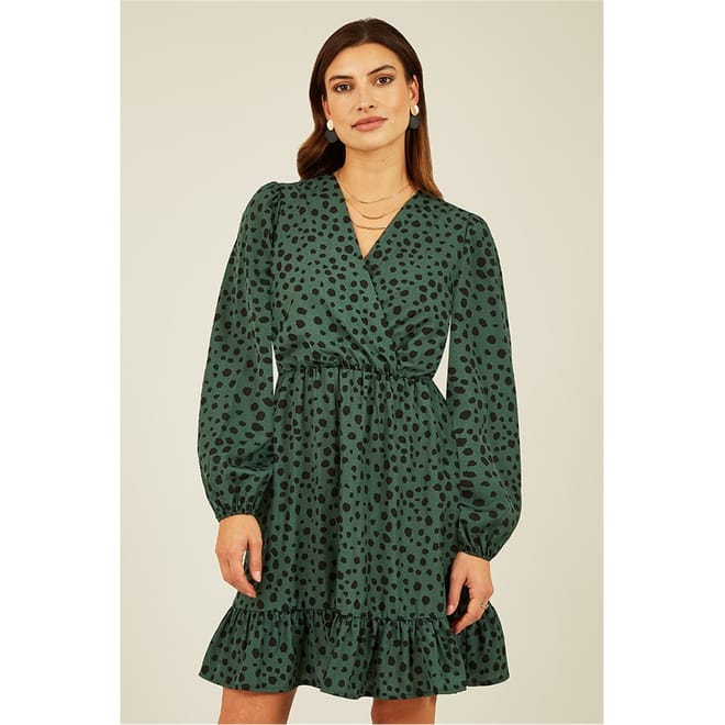 Dalmatian Print Midi Dress