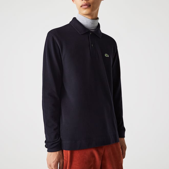 Classic Fit Organic Long Sleeved Polo Shirt