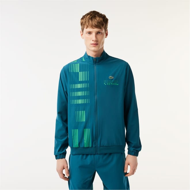 Bh2325 Lettering Mock Neck Rain Jacket