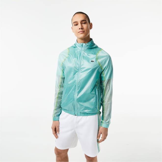 Bh5047 Crocodile Print Hooded Rain Jacket