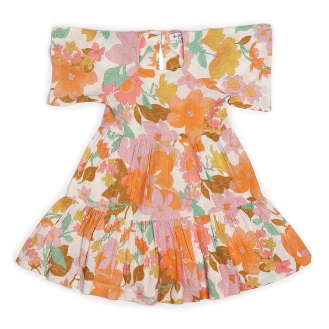 Flared Sleeve Midi A-Line Dress