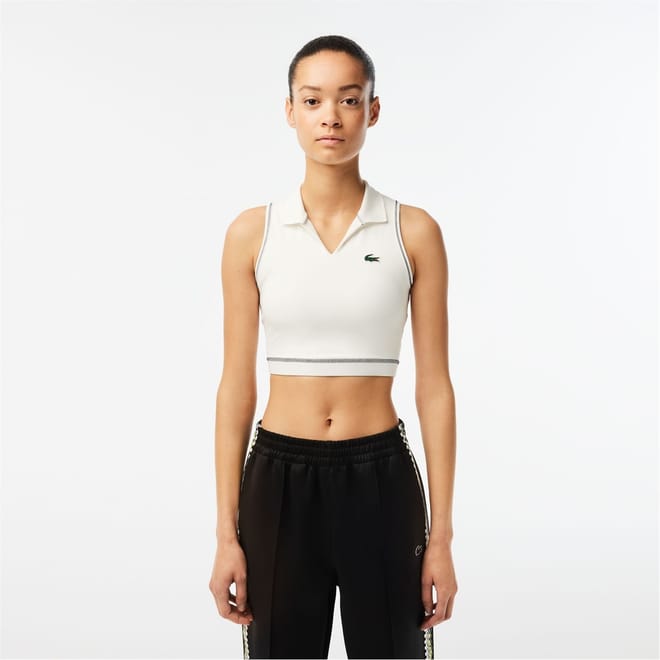 Cropped V-Neck Sprt Slim Fit Shirt