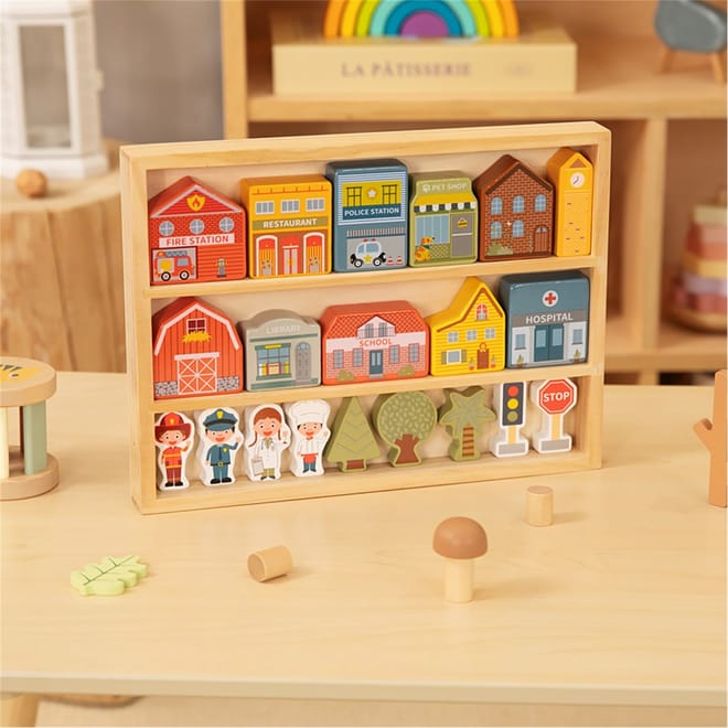 Wooden Town Playset