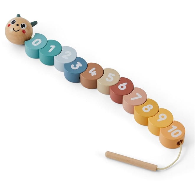 Wooden Number Threading Game