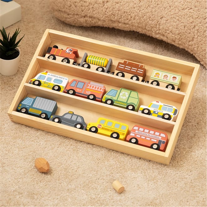 Wooden Vehicle Playset