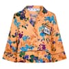 Satin Floral Patterned Short Sleeve Pyjama Top