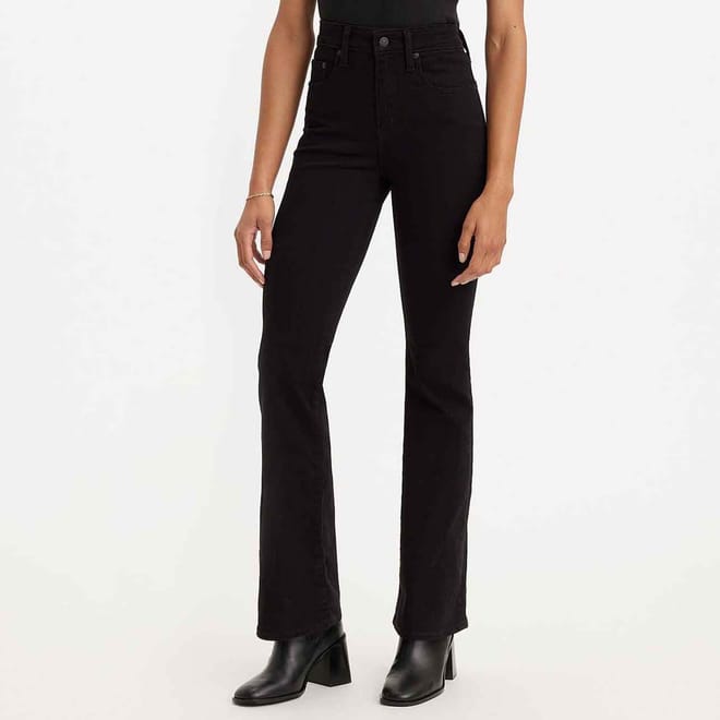 725 High Rise Bootcut Night Is Black Jeans