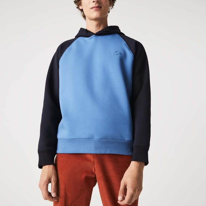 Mens Two-Tone Contrast Zip Pocket Hoody