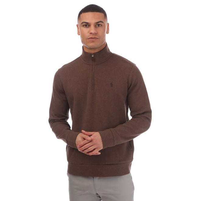Double Knit Mesh Quarter-Zip Jumper