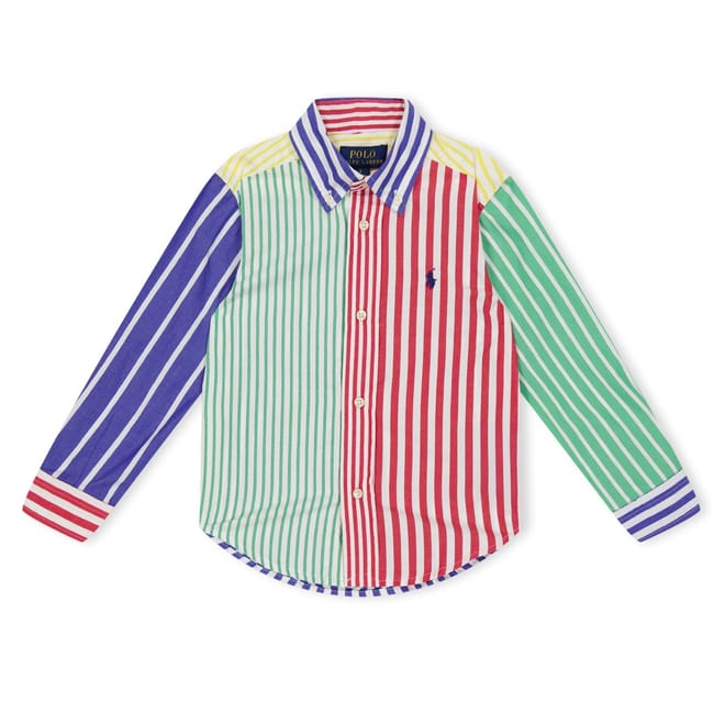 Long Sleeve Multi Coloured Striped Shirt