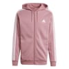 Mens Fleece 3 Stripes Full Zip Hoodie