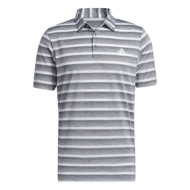 Mens Two Color Striped Golf Polo Shirt