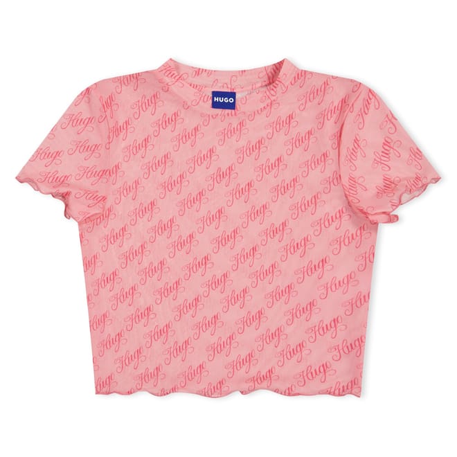 Cropped Regular Fit Lettering T-Shirt
