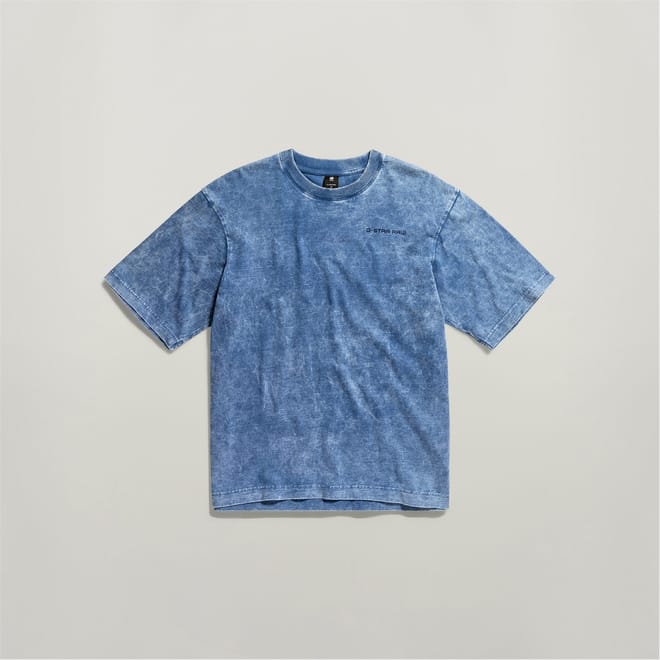 Boxy Fit Lettering Crew Neck T-Shirt