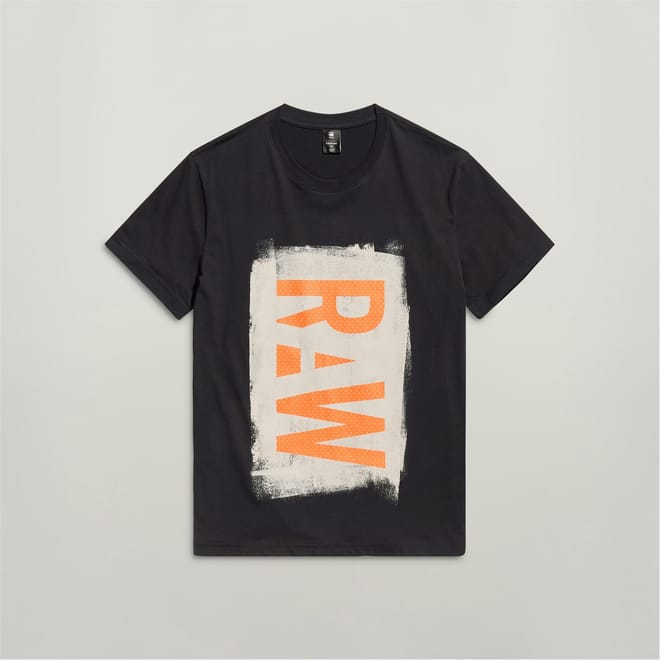 Painted Lettering Crew Neck T-Shirt
