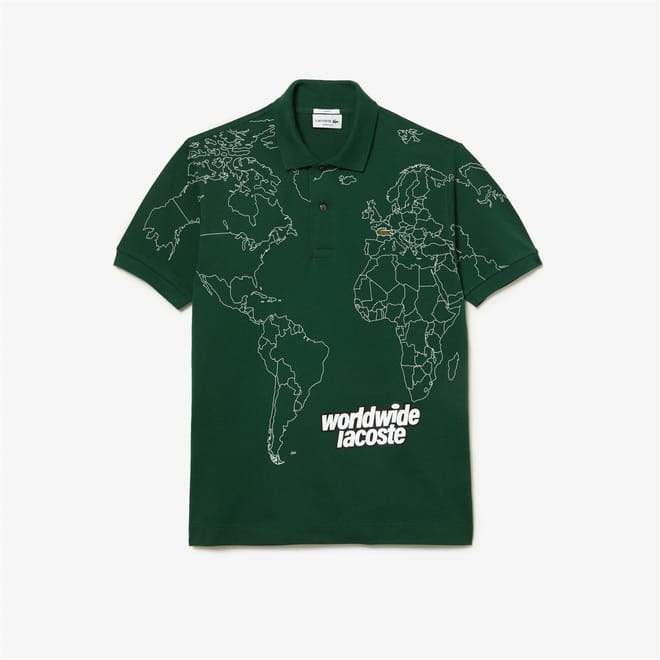 Ph8046 Geographic Print Polo Shirt