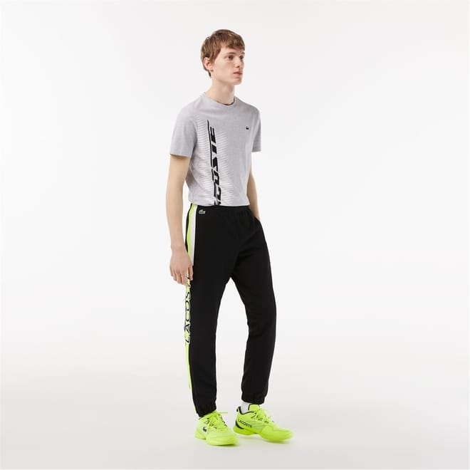 Vertical Logo Color Block Slim Cut Track Pants
