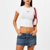 Maddie Cropped Lettering Slim Fit T-Shirt