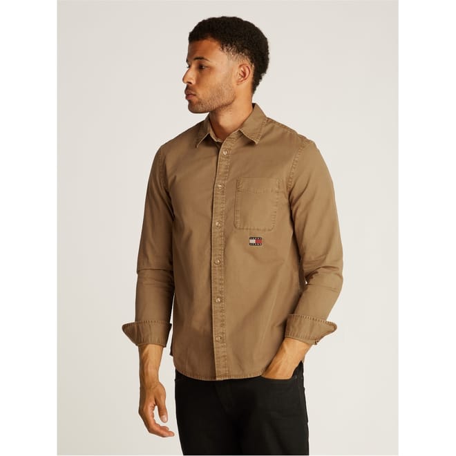 Regular Fit Washed Twill Shirt