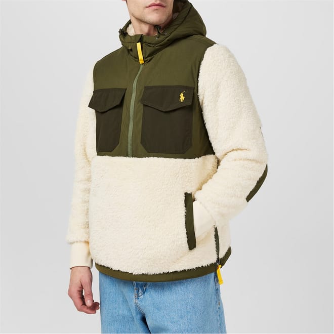 Fleece Hybrid Hooded Sweatshirt