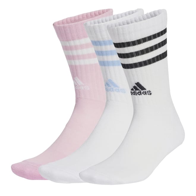 3 Stripes Cushioned Crew Socks 3 Pack Womens