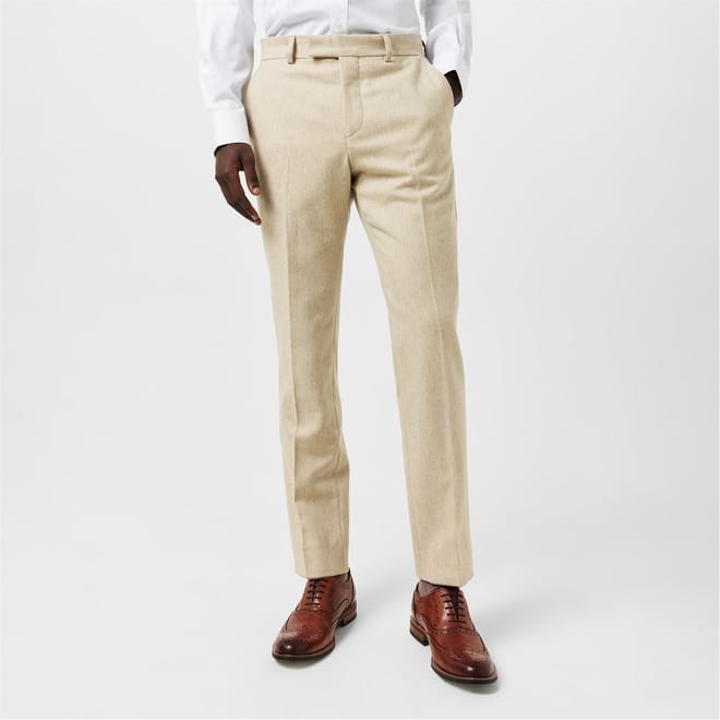 Mens Archer Slim Fit Donegal Trousers