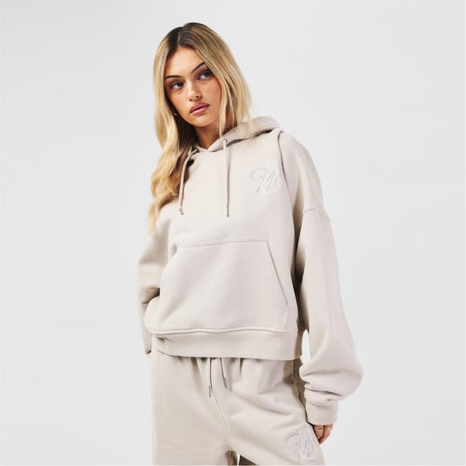 Cropped Hooded Relaxed Fit Sweatshirt