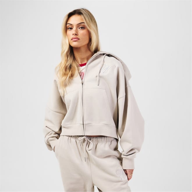 Emblem Hooded Zip Jacket