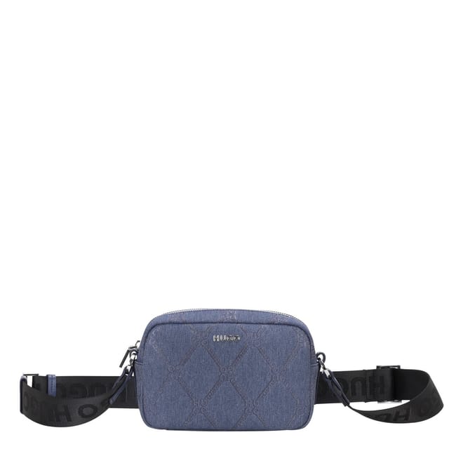 Geometric Patterned Cross Body Bag with Logo