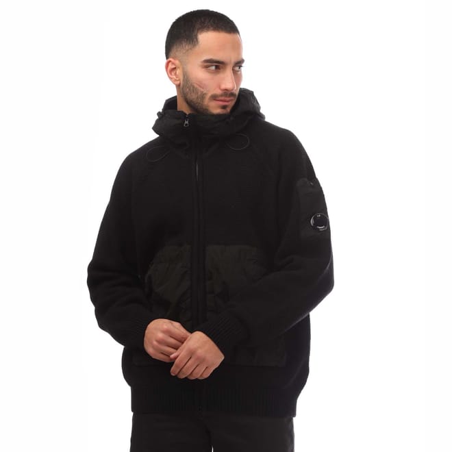 Lambswool Mixed Full-Zip Hoodie
