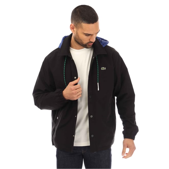 Bh2770 Hooded Crocodile Print Rain Jacket