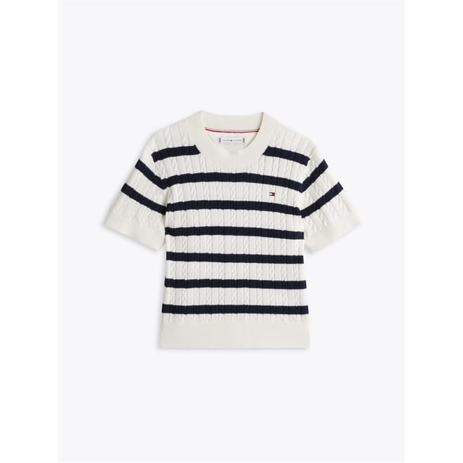 Mini Cable Short Sleeve Sweater