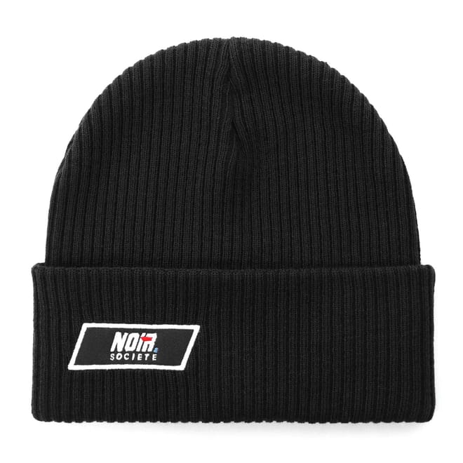Noir Woven Patch Beanie