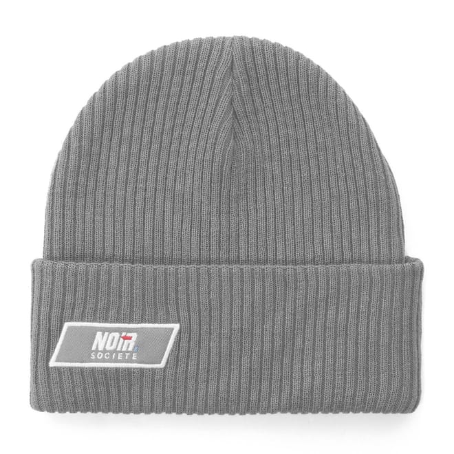 Noir Woven Patch Beanie