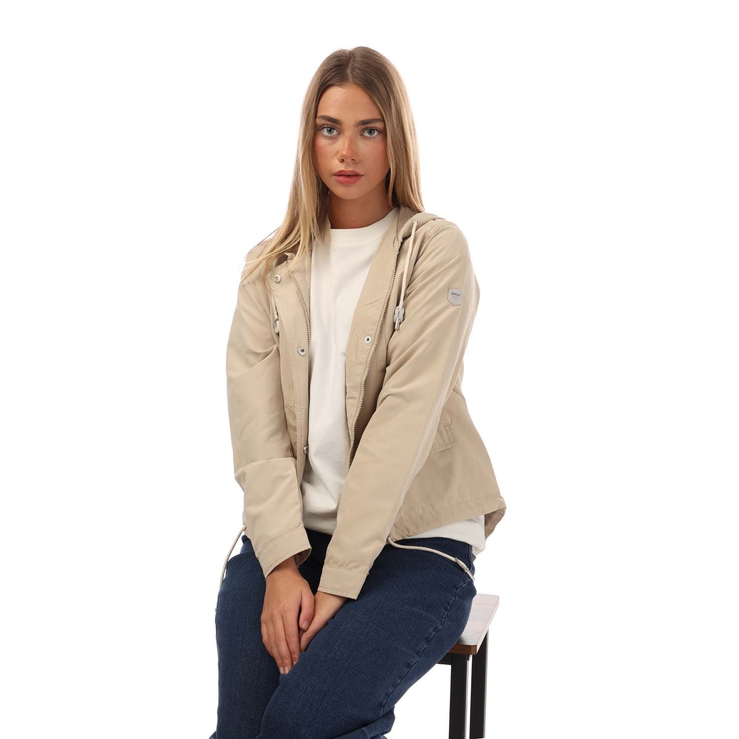 Beige Only Skylar Hooded Spring Jacket - Get The Label