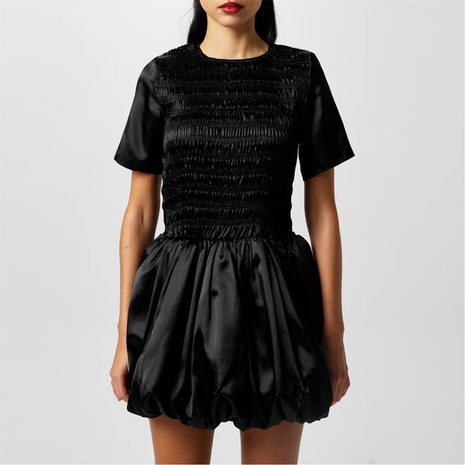 Shirred Mini Dress