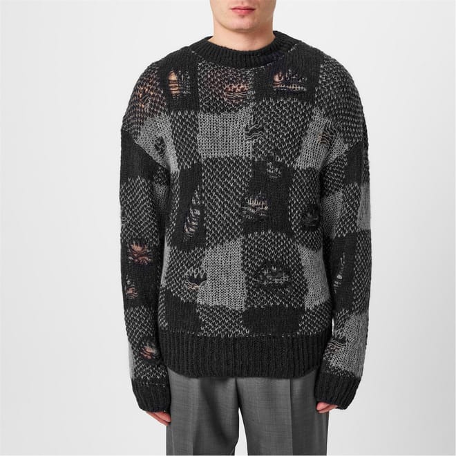 Distressed Sonar Knit Jumper