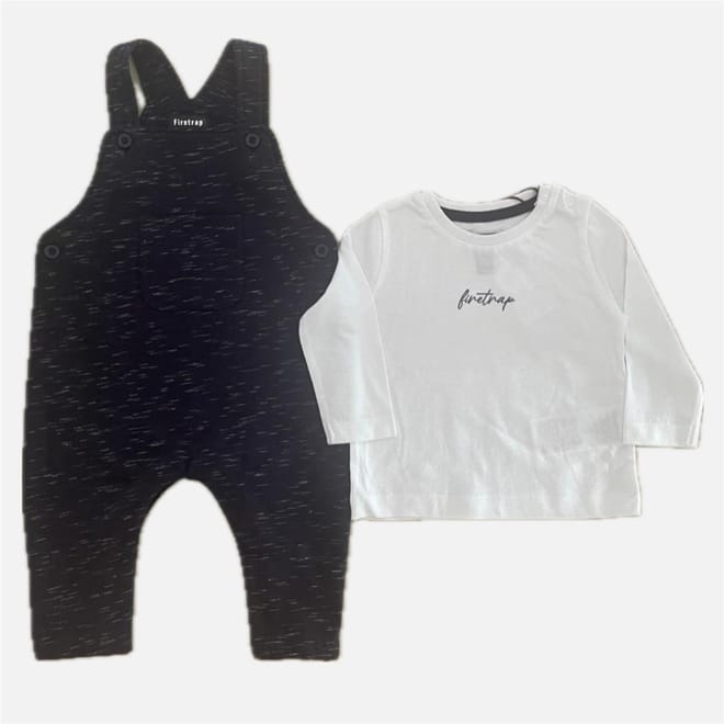 Boys Dungaree And Long Sleeve Top Set