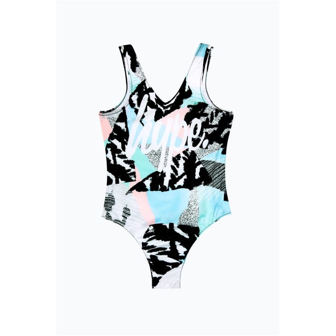 Abstract Lettering One Piece Swimsuit