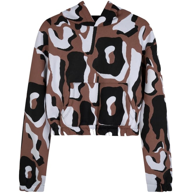 Animal Cropped Hooded Sweatshirt