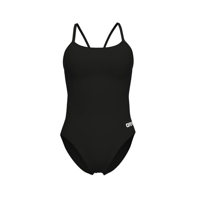 Womens Swimsuit Lace Back Solid