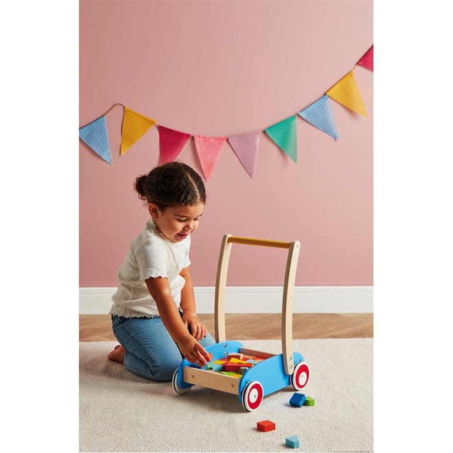 Wooden Block Baby Walker